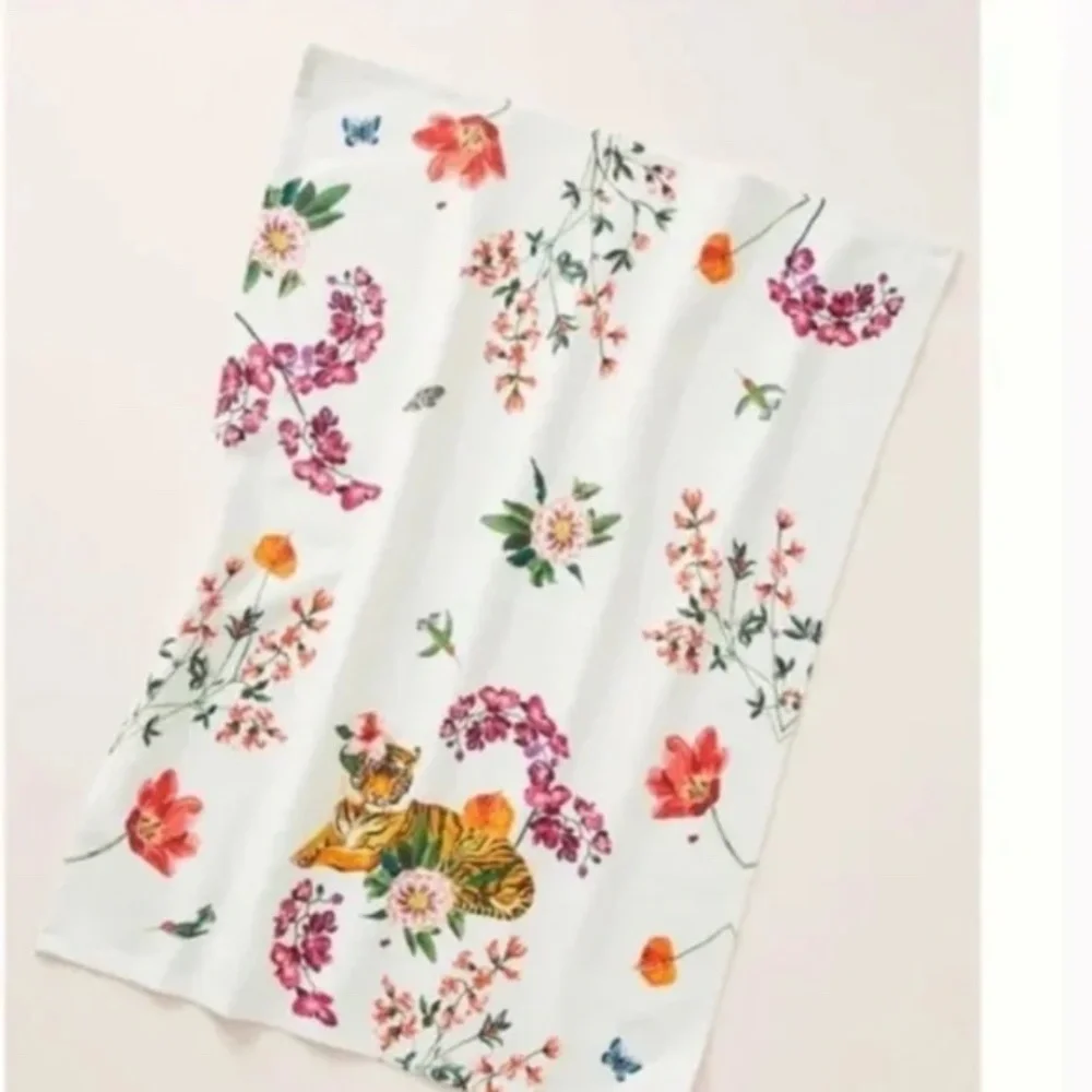 Nathalie Lete Helena Tiger Cat Boho Peasant Hipster Hippie Farm Art Dish Towel